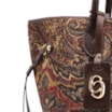 Bolsa Sacola Jacquard Paisley  /Couro Marrom Escuro - imagem 6