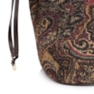 Bolsa Sacola Jacquard Paisley  /Couro Marrom Escuro - imagem 7
