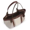 Bolsa Sacola Linho/Couro Marrom/Couro Off White - imagem 5