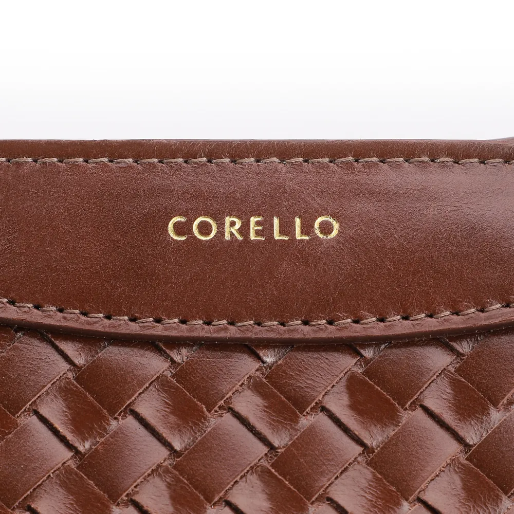Bolsa Sacola Linho Marrom Esculro/Couro Marrom Claro - imagem 6