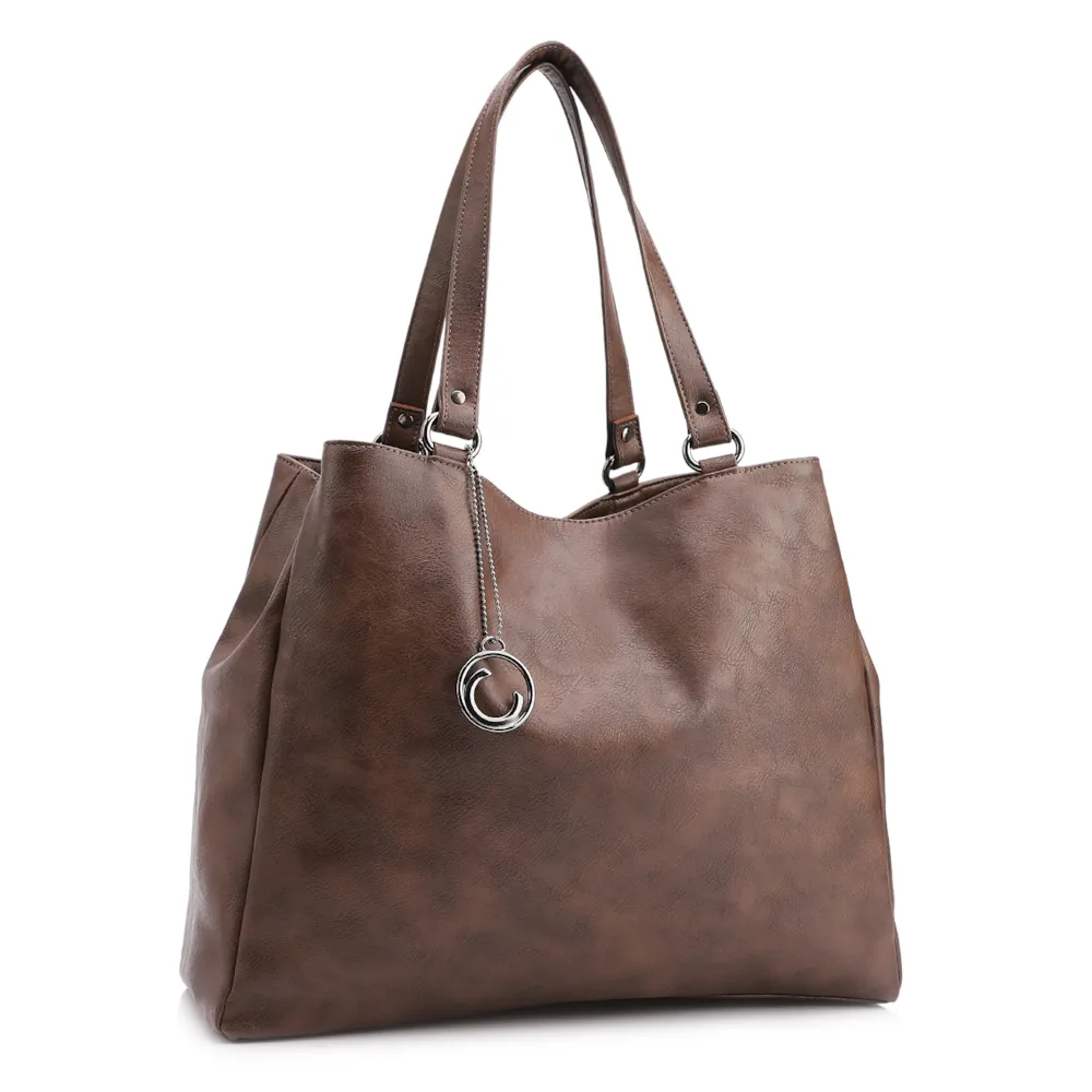 Bolsa Tote Alt Estonado Marrom - imagem 3