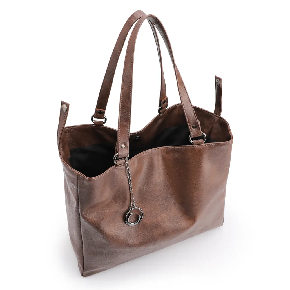Bolsa Tote Alt Estonado Marrom - imagem 5