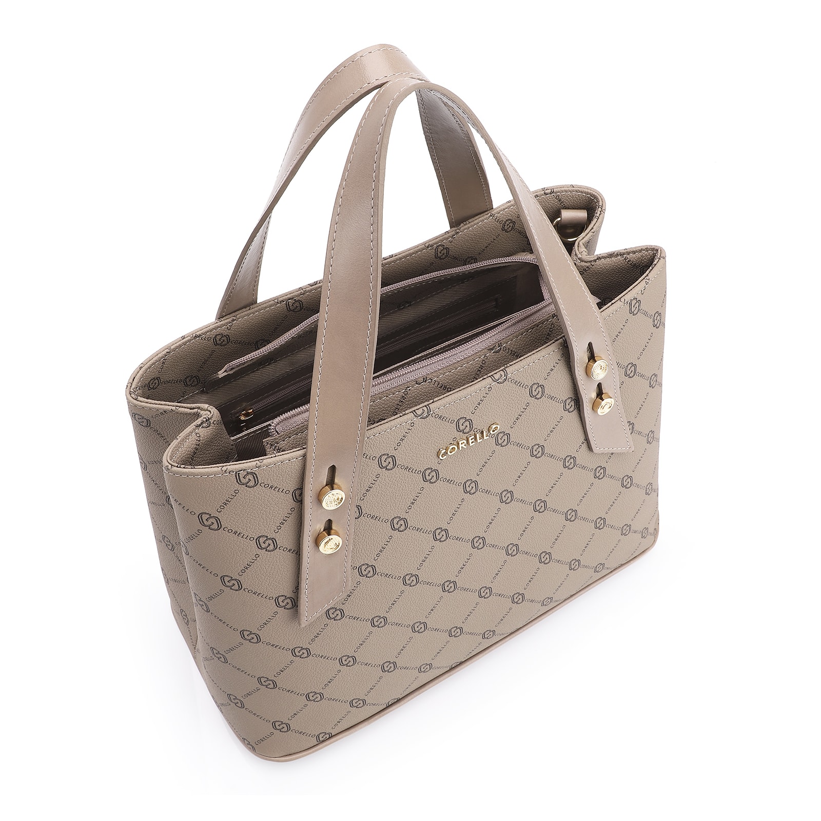 Bolsa Tote Alt Monograma Bege