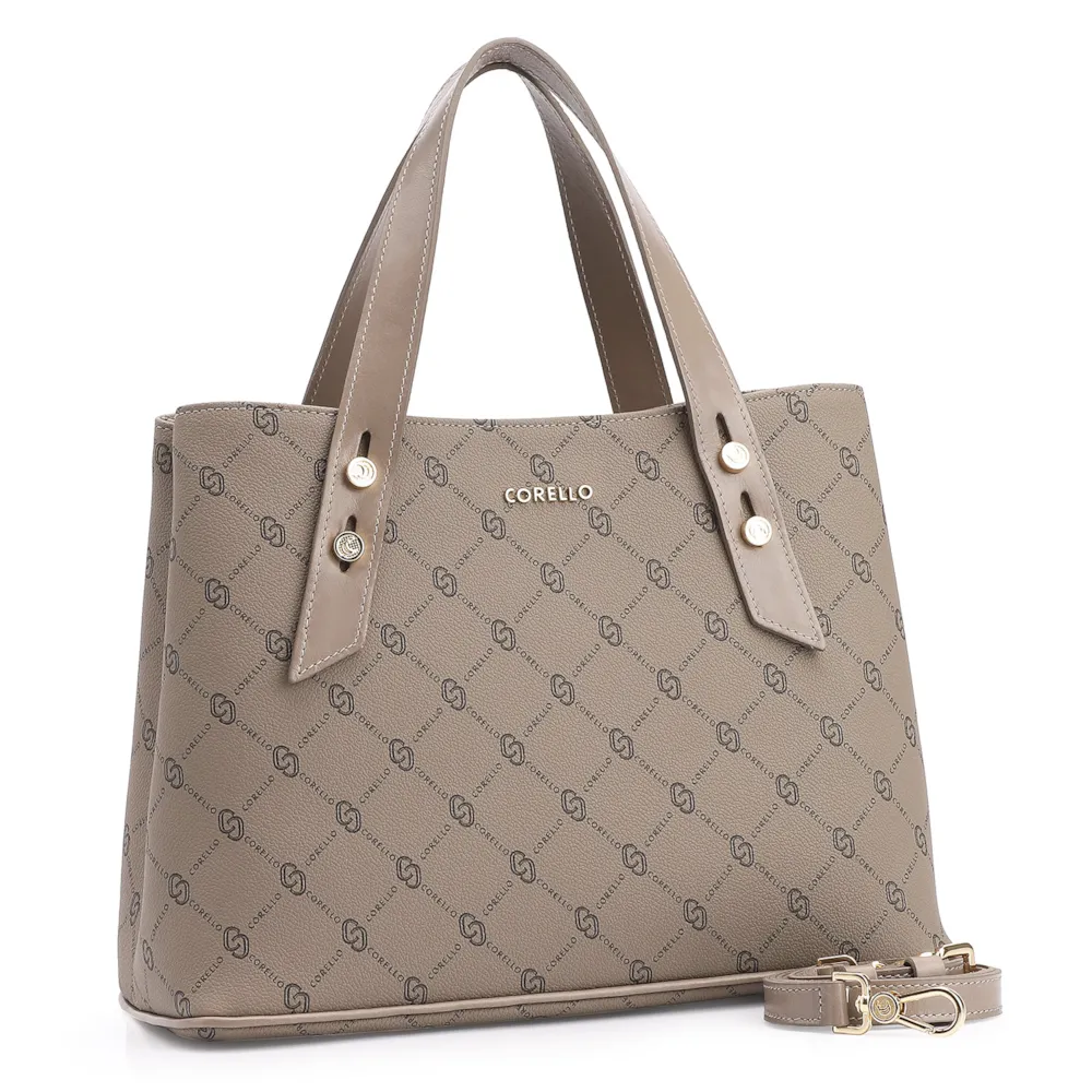 Bolsa Tote Alt Monograma Bege - imagem 2