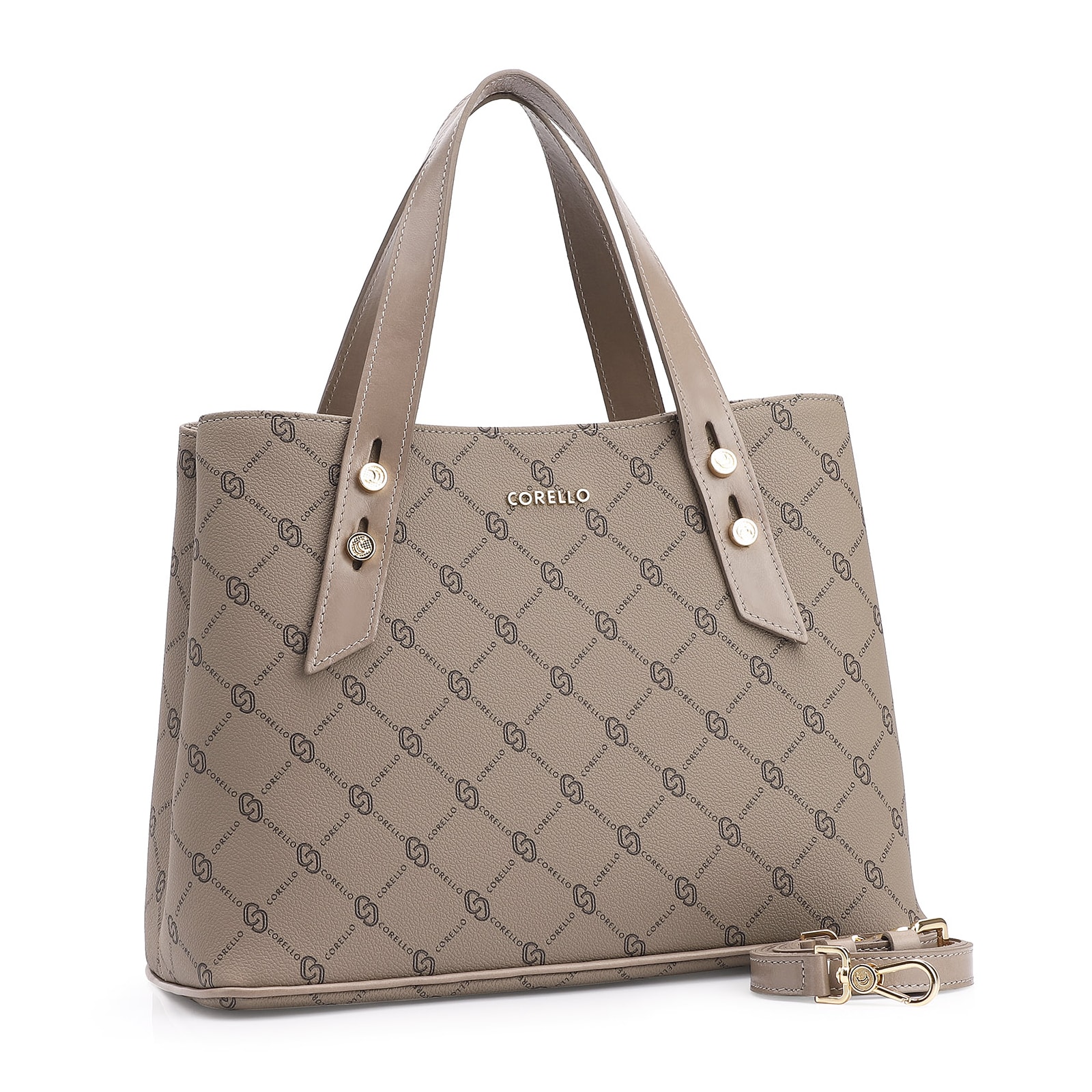 Bolsa Tote Alt Monograma Bege