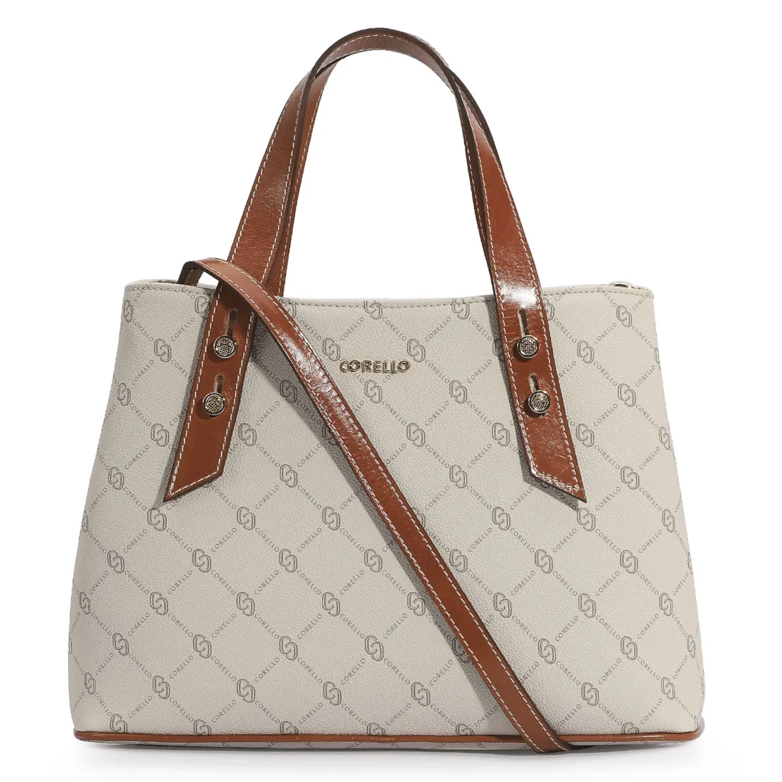 Bolsa Tote Alt Monograma Off White