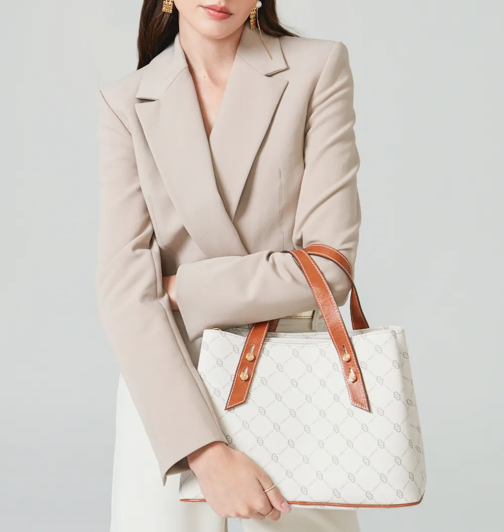 Bolsa Tote Alt Monograma Off White - imagem 2