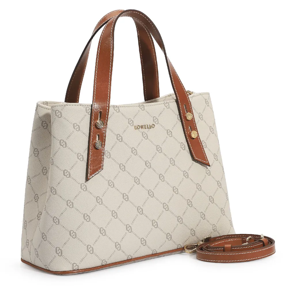 Bolsa Tote Alt Monograma Off White - imagem 3