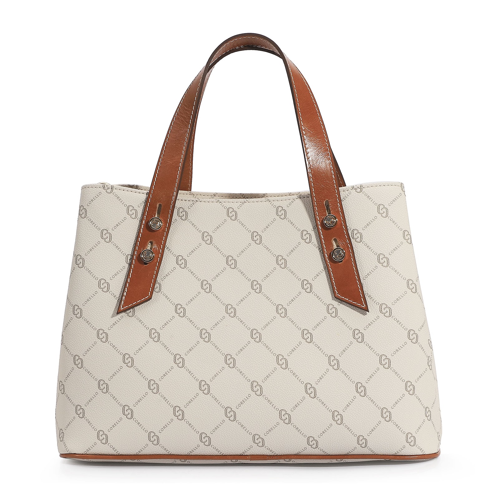 Bolsa Tote Alt Monograma Off White