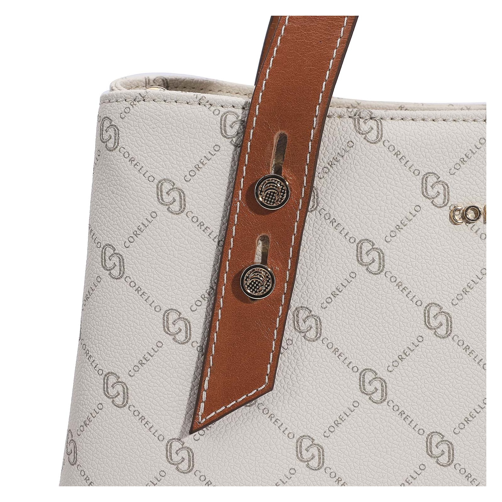 Bolsa Tote Alt Monograma Off White