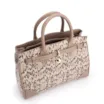 Bolsa Tote Alt Python Bege /Couro Bege - imagem 5