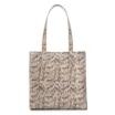 Bolsa Tote Alt Python Bege/ Preto - imagem 3