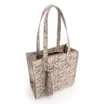 Bolsa Tote Alt Python Bege/ Preto - imagem 4
