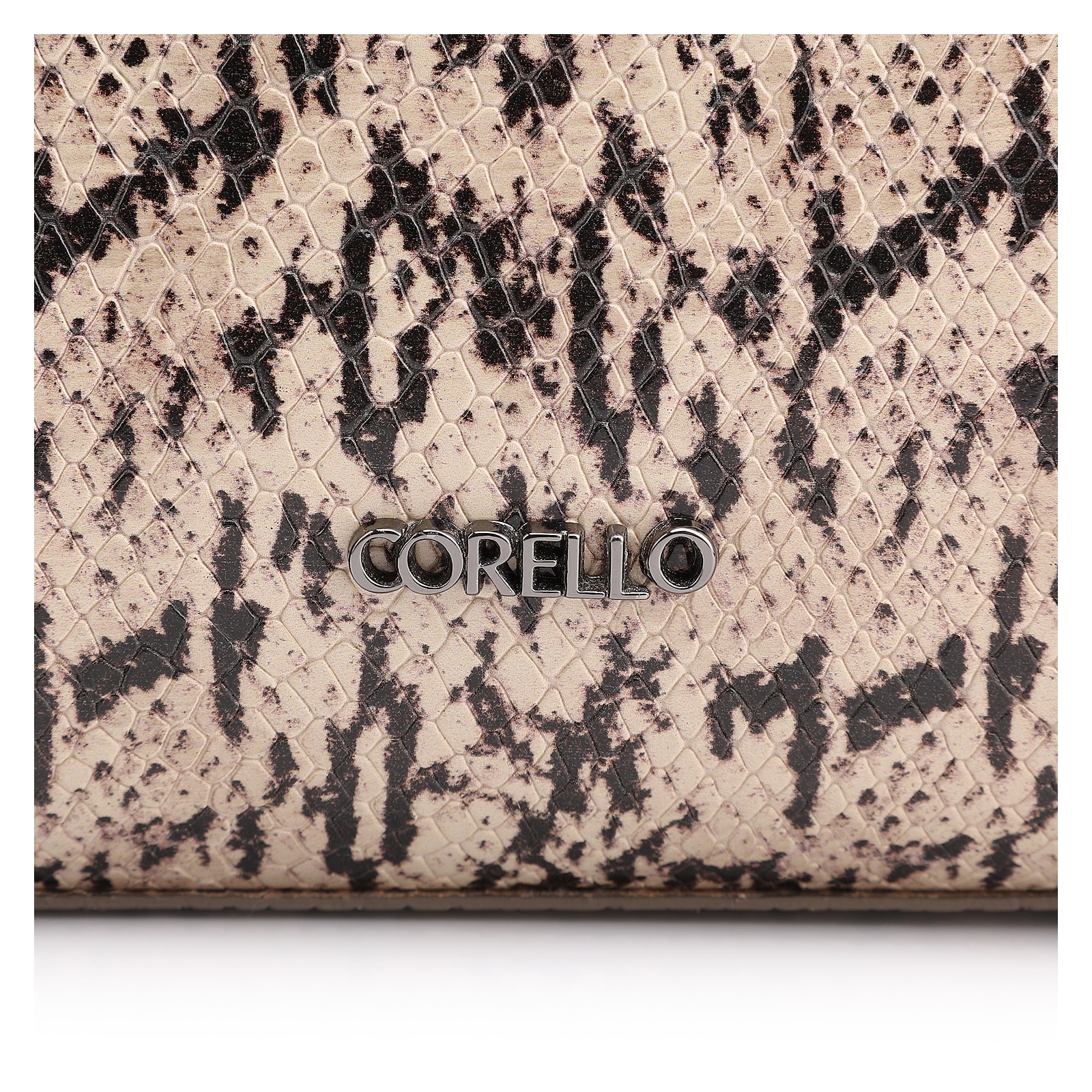 Bolsa Tote Alt Python Bege/ Preto