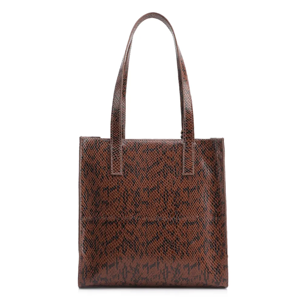 Bolsa Tote Alt Python Marrom - imagem 4