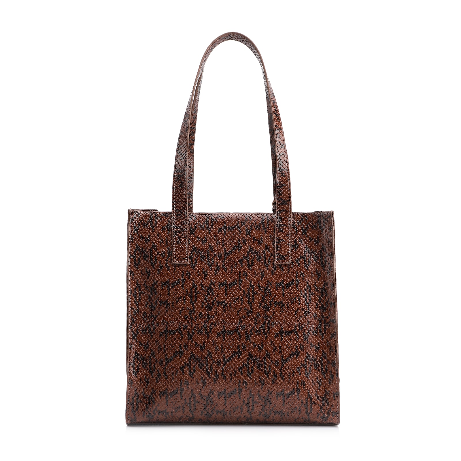 Bolsa Tote Alt Python Marrom