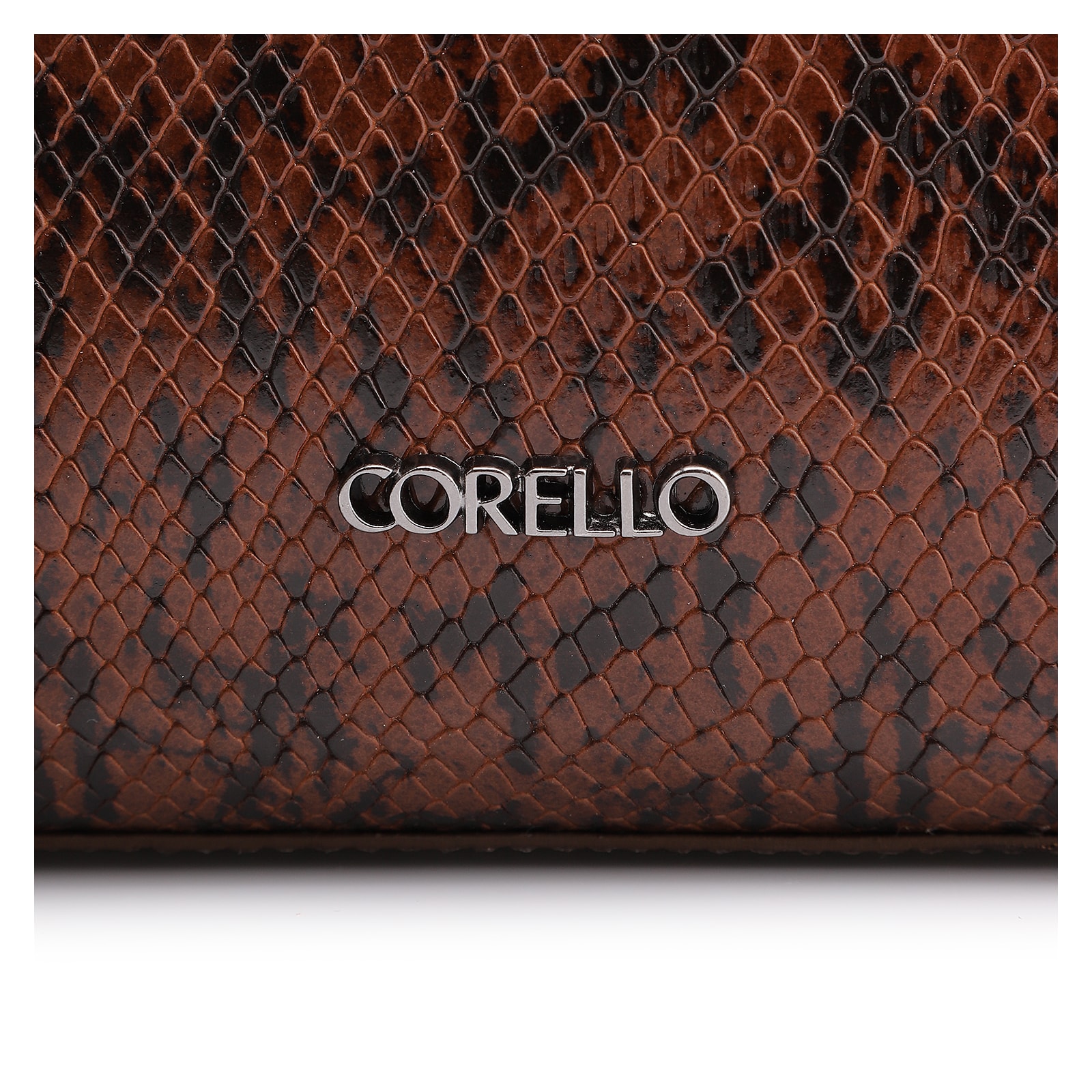Bolsa Tote Alt Python Marrom