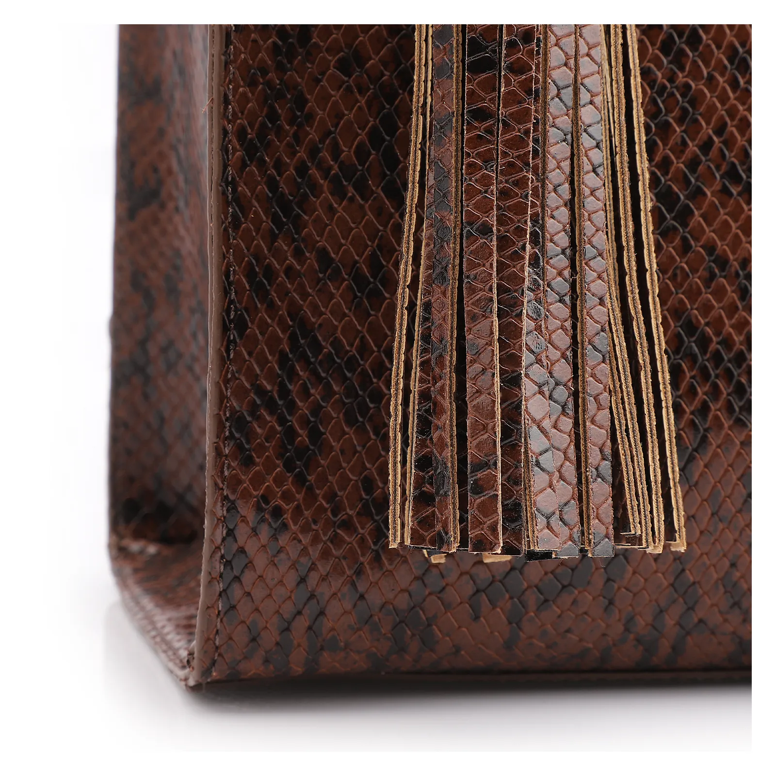 Bolsa Tote Alt Python Marrom