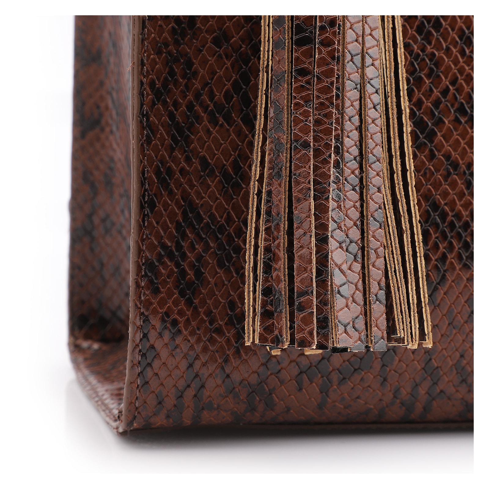 Bolsa Tote Alt Python Marrom