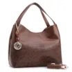 Bolsa Tote Alt Python Marrom /Couro Marrom - imagem 3