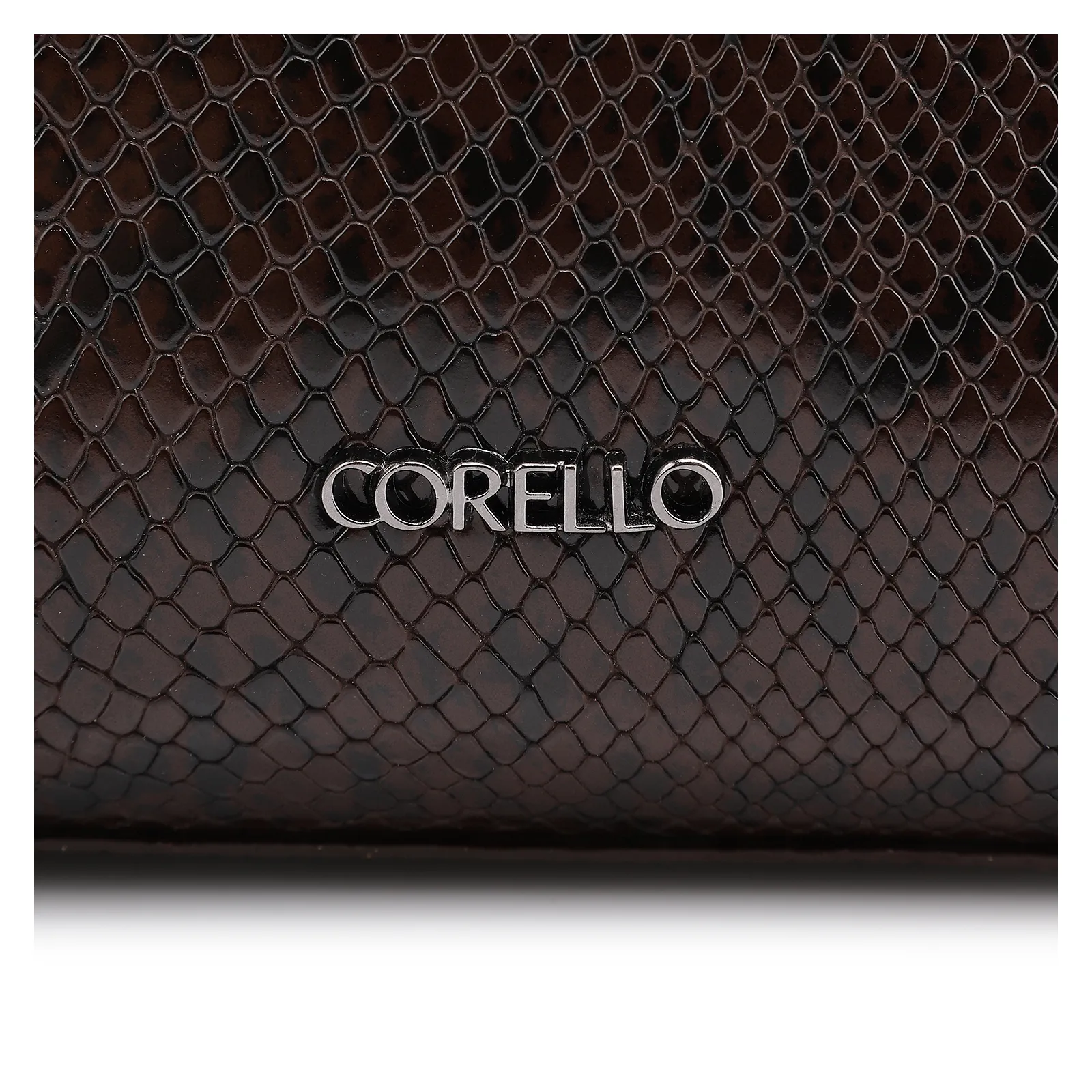 Bolsa Tote Alt Python Marrom Escuro