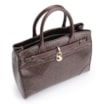Bolsa Tote Alt Python Marrom Escuro/Couro Marrom Escuro - imagem 5