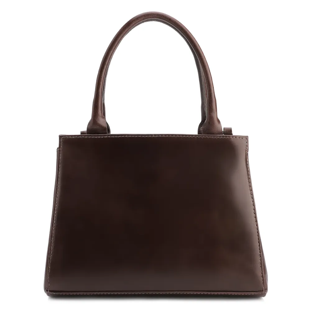 Bolsa Tote Alt Tramado Camurça Marrom /Couro Marrom Escuro - imagem 3