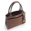 Bolsa Tote Alt Tramado Camurça Marrom /Couro Marrom Escuro - imagem 4