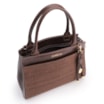 Bolsa Tote Alt Tramado Camurça Marrom /Couro Marrom Escuro - imagem 4