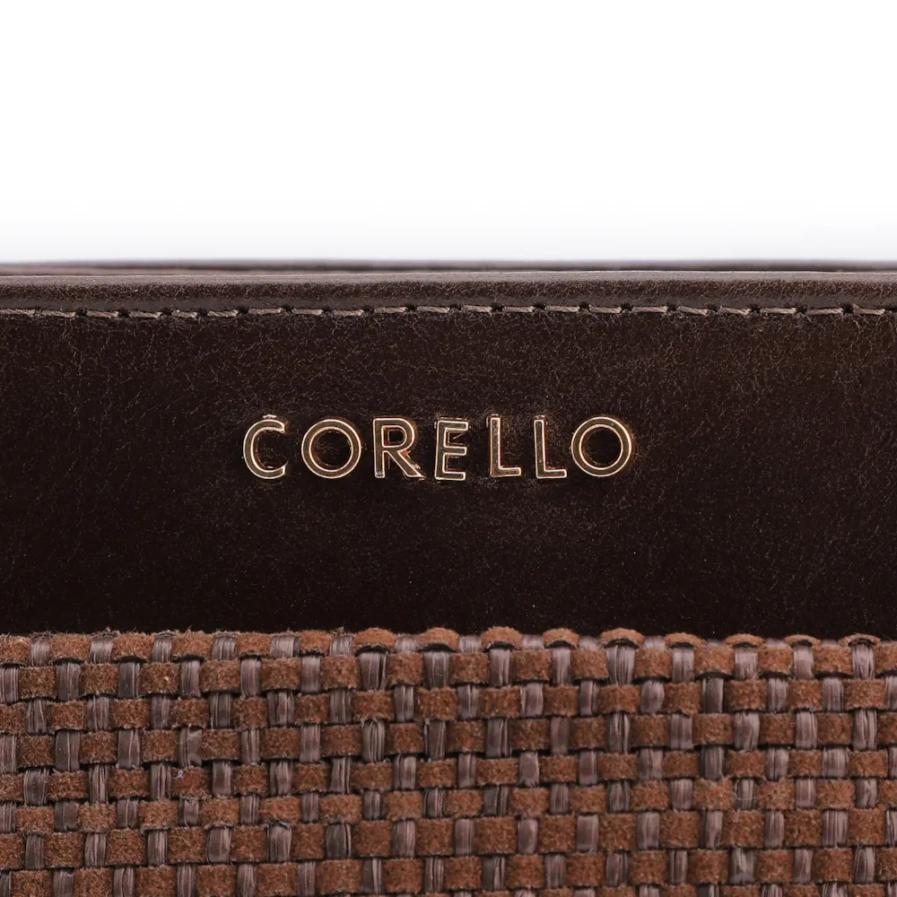 Bolsa Tote Alt Tramado Camurça Marrom /Couro Marrom Escuro - imagem 6