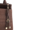 Bolsa Tote Alt Tramado Camurça Marrom /Couro Marrom Escuro - imagem 8
