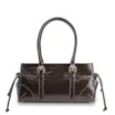 Bolsa Tote Alt Verniz Marrom Escuro - imagem 1