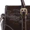Bolsa Tote Alt Verniz Marrom Escuro - imagem 8