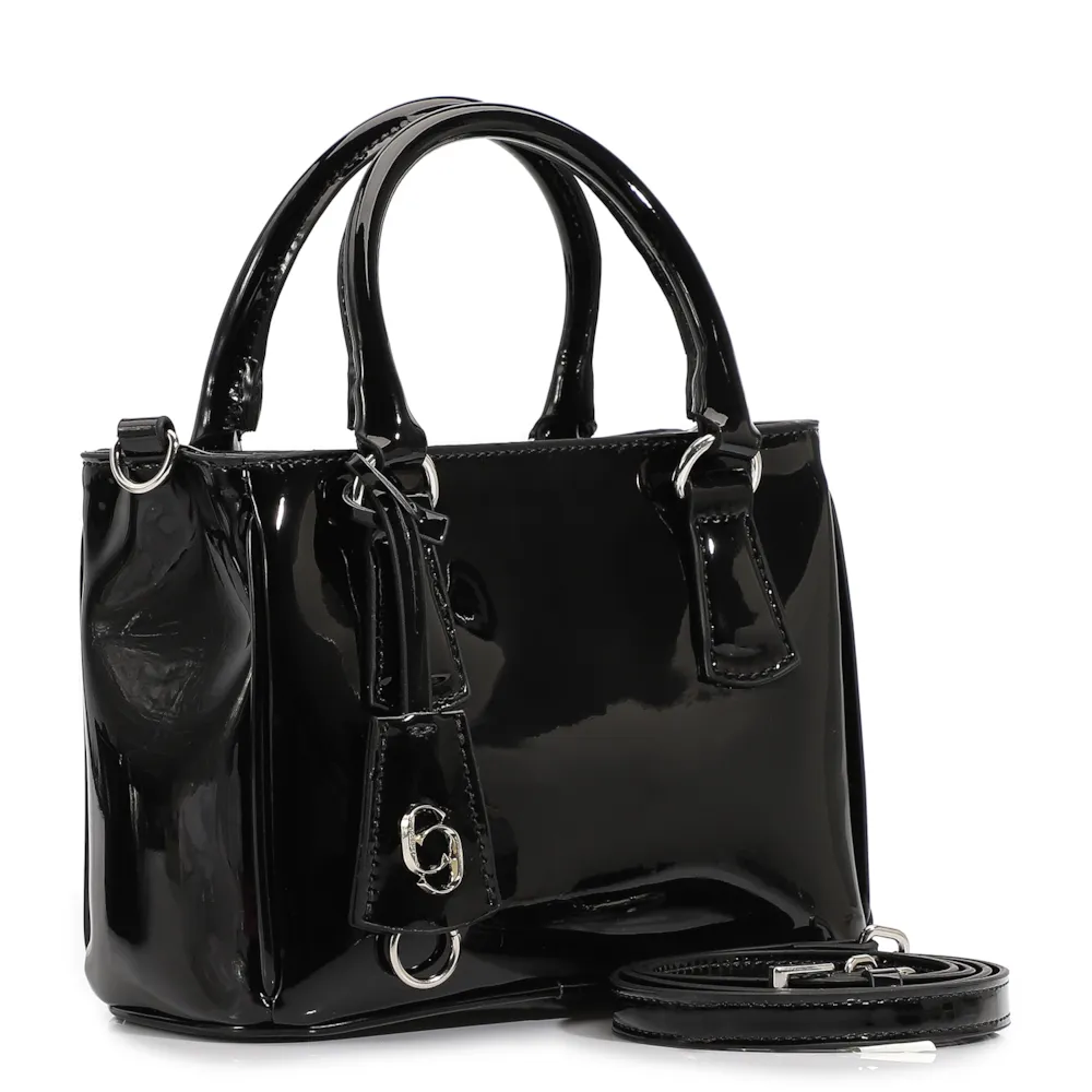 Bolsa Tote Alt Verniz Preto - imagem 3