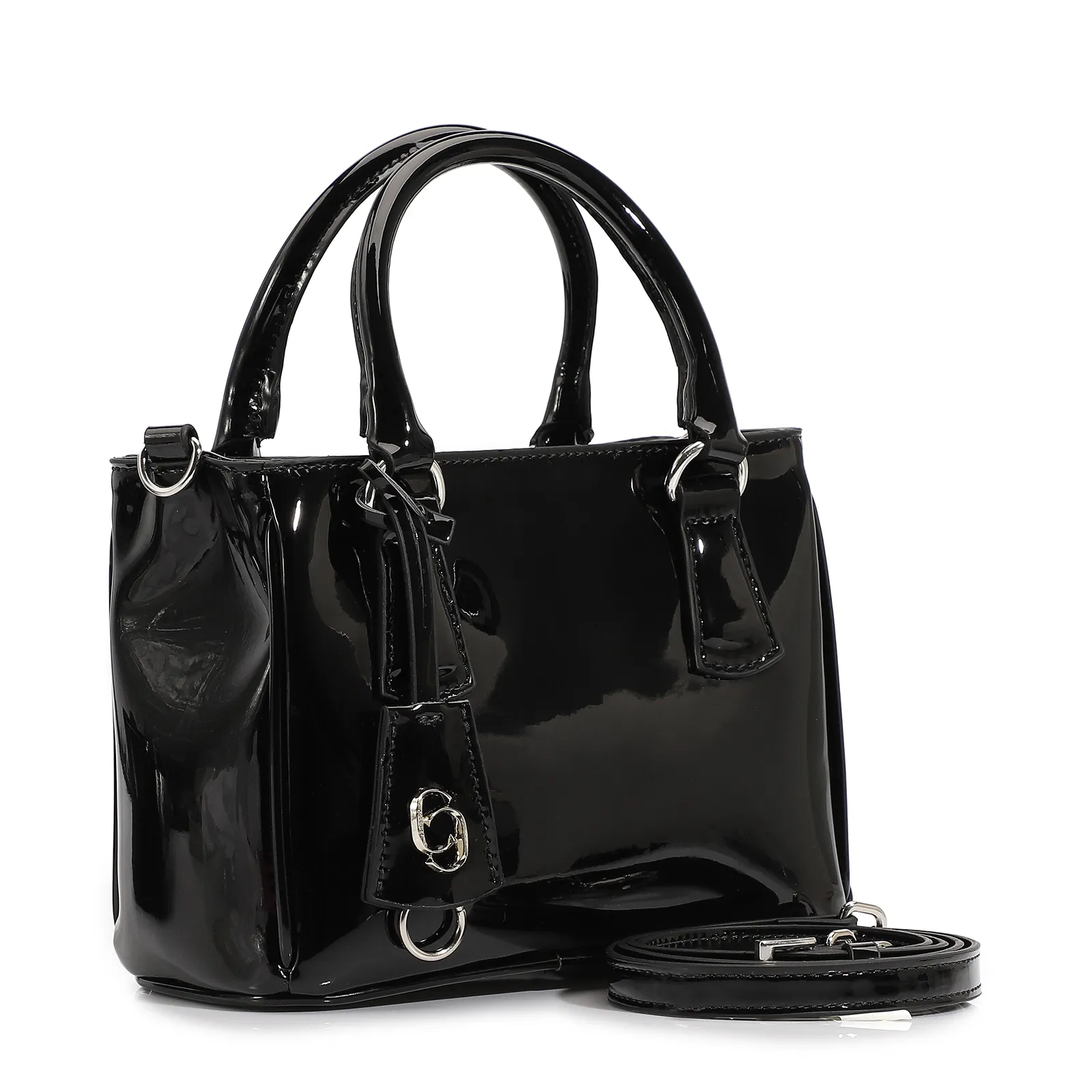 Bolsa Tote Alt Verniz Preto