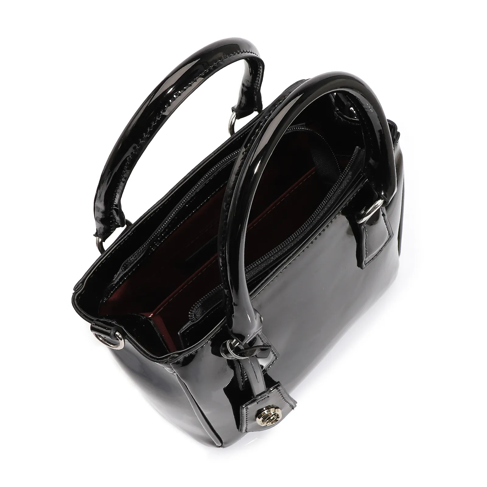 Bolsa Tote Alt Verniz Preto
