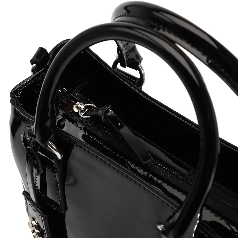 Bolsa Tote Alt Verniz Preto - imagem 6