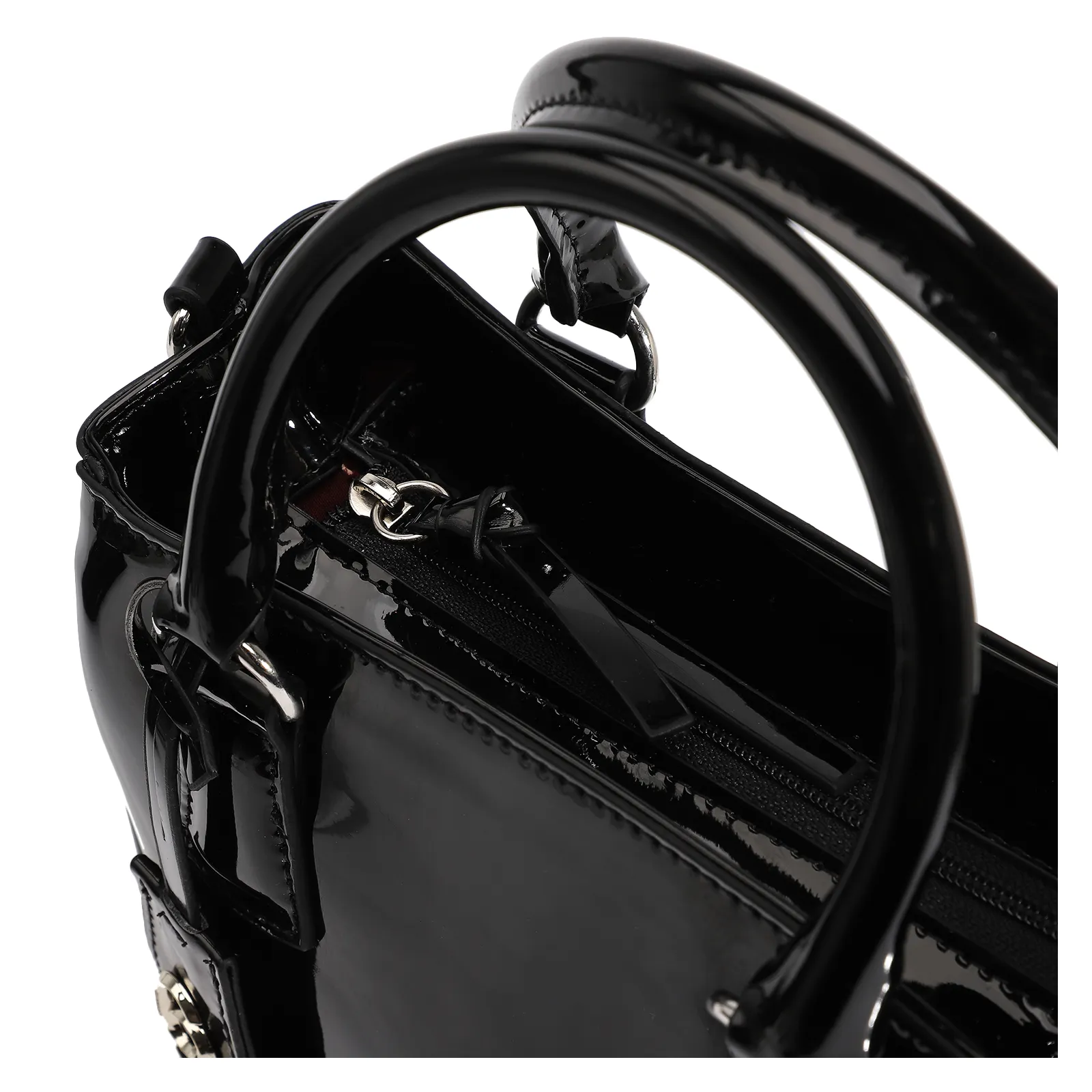Bolsa Tote Alt Verniz Preto