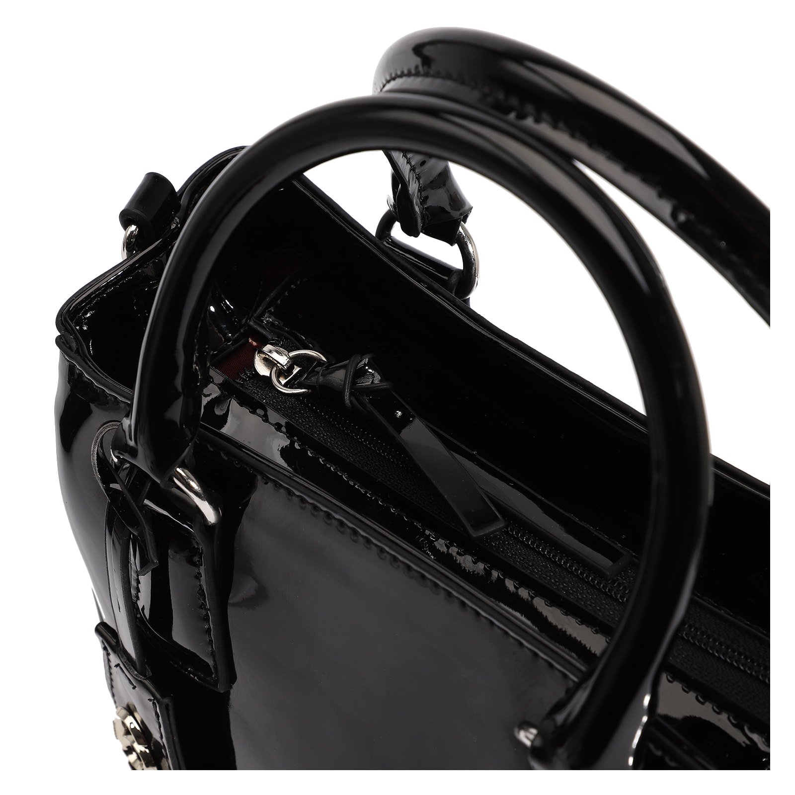 Bolsa Tote Alt Verniz Preto