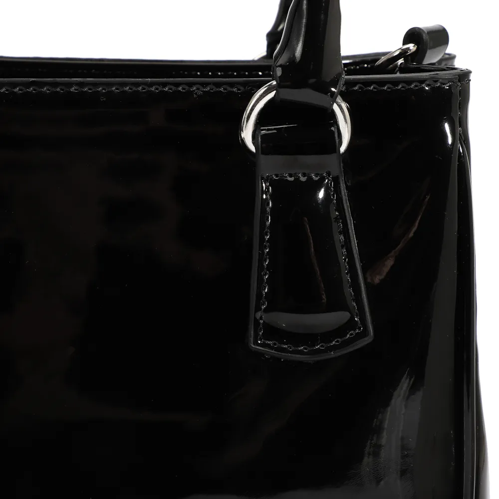 Bolsa Tote Alt Verniz Preto - imagem 7