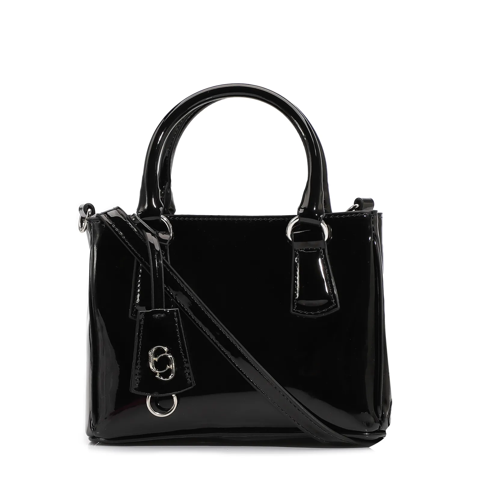 Bolsa Tote Alt Verniz Preto