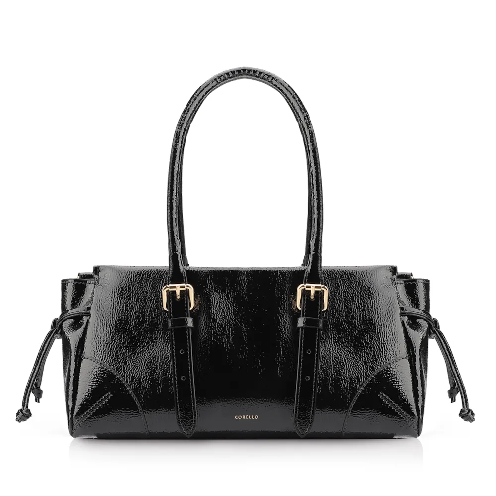 Bolsa Tote Alt Verniz Preto