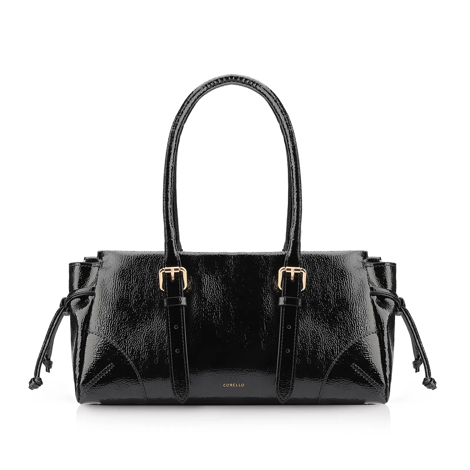 Bolsa Tote Alt Verniz Preto