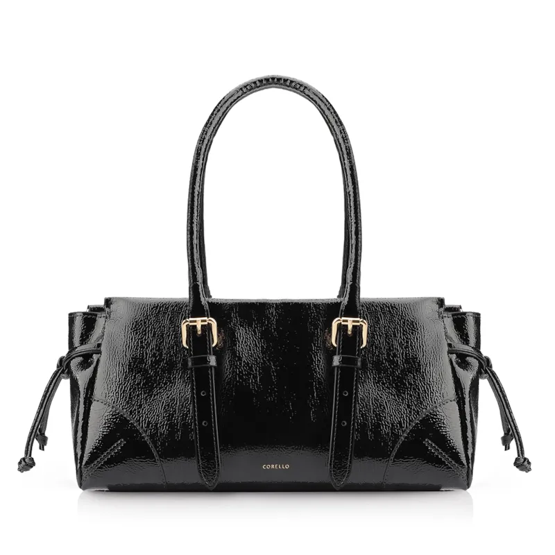 Bolsa Tote Alt Verniz Preto