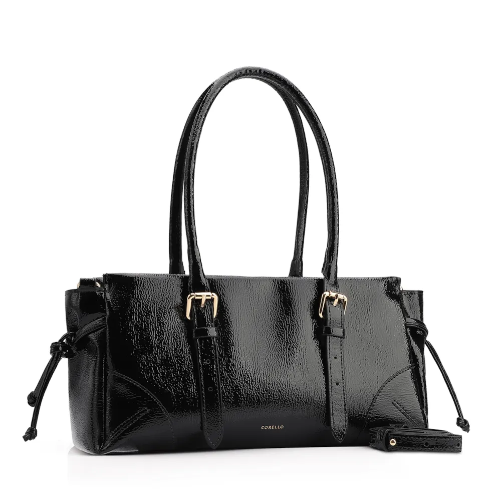 Bolsa Tote Alt Verniz Preto - imagem 3