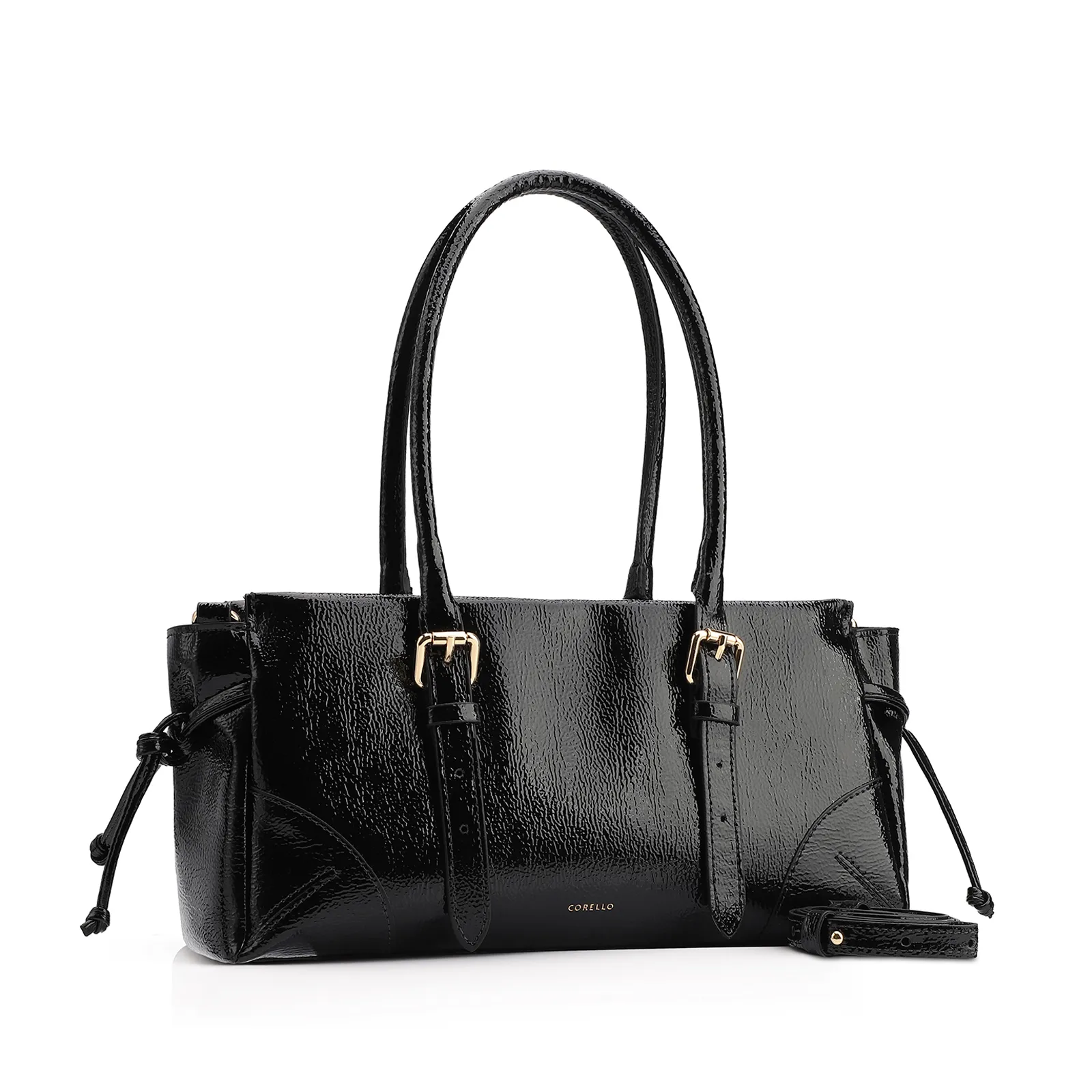 Bolsa Tote Alt Verniz Preto