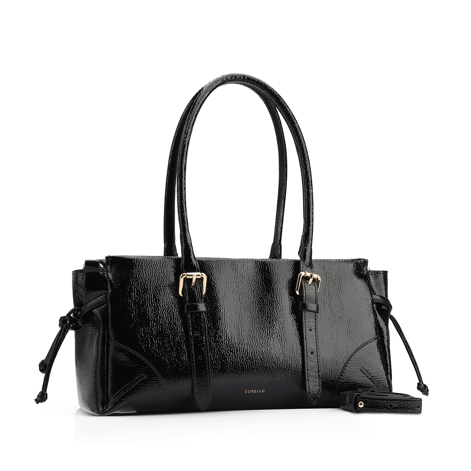 Bolsa Tote Alt Verniz Preto