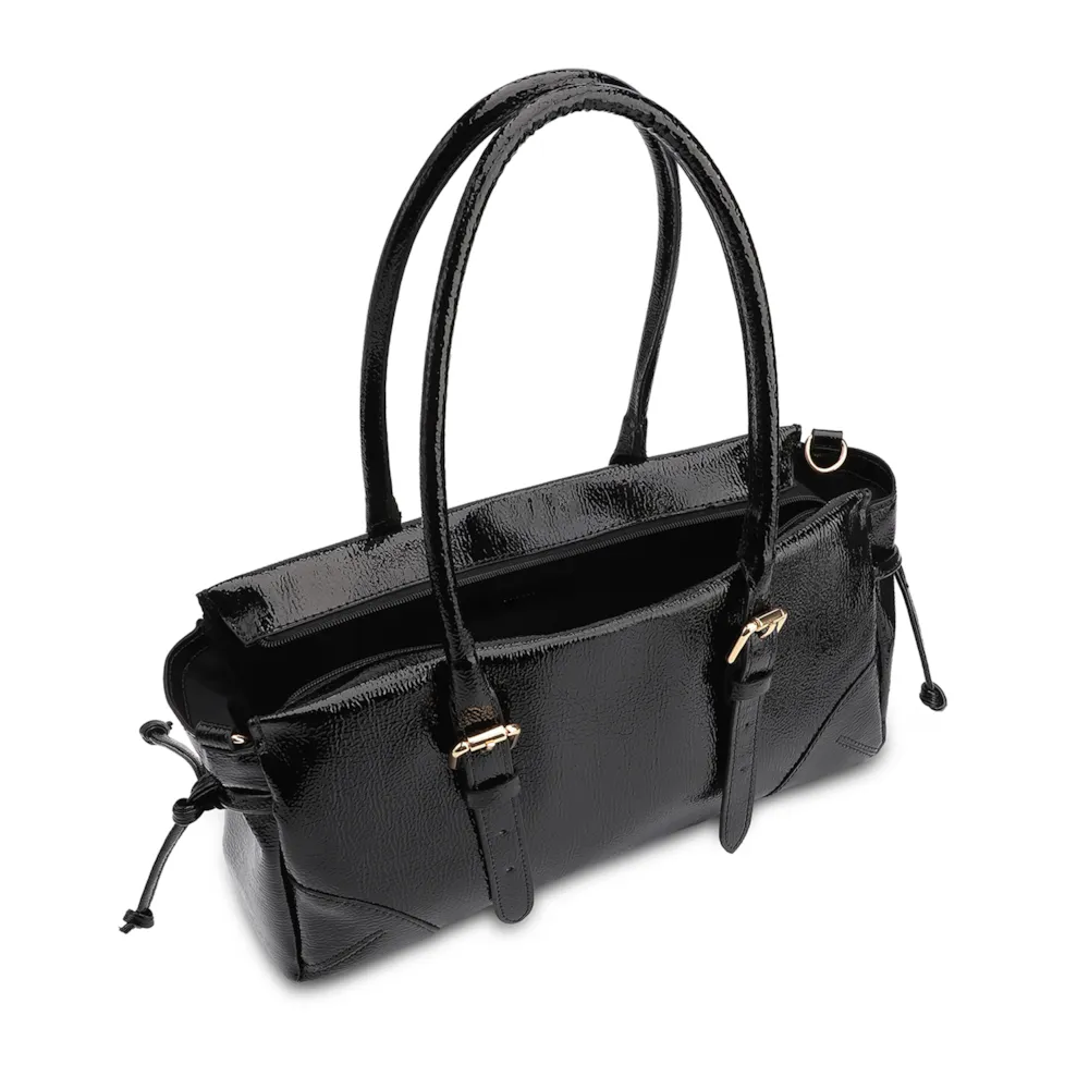Bolsa Tote Alt Verniz Preto - imagem 5