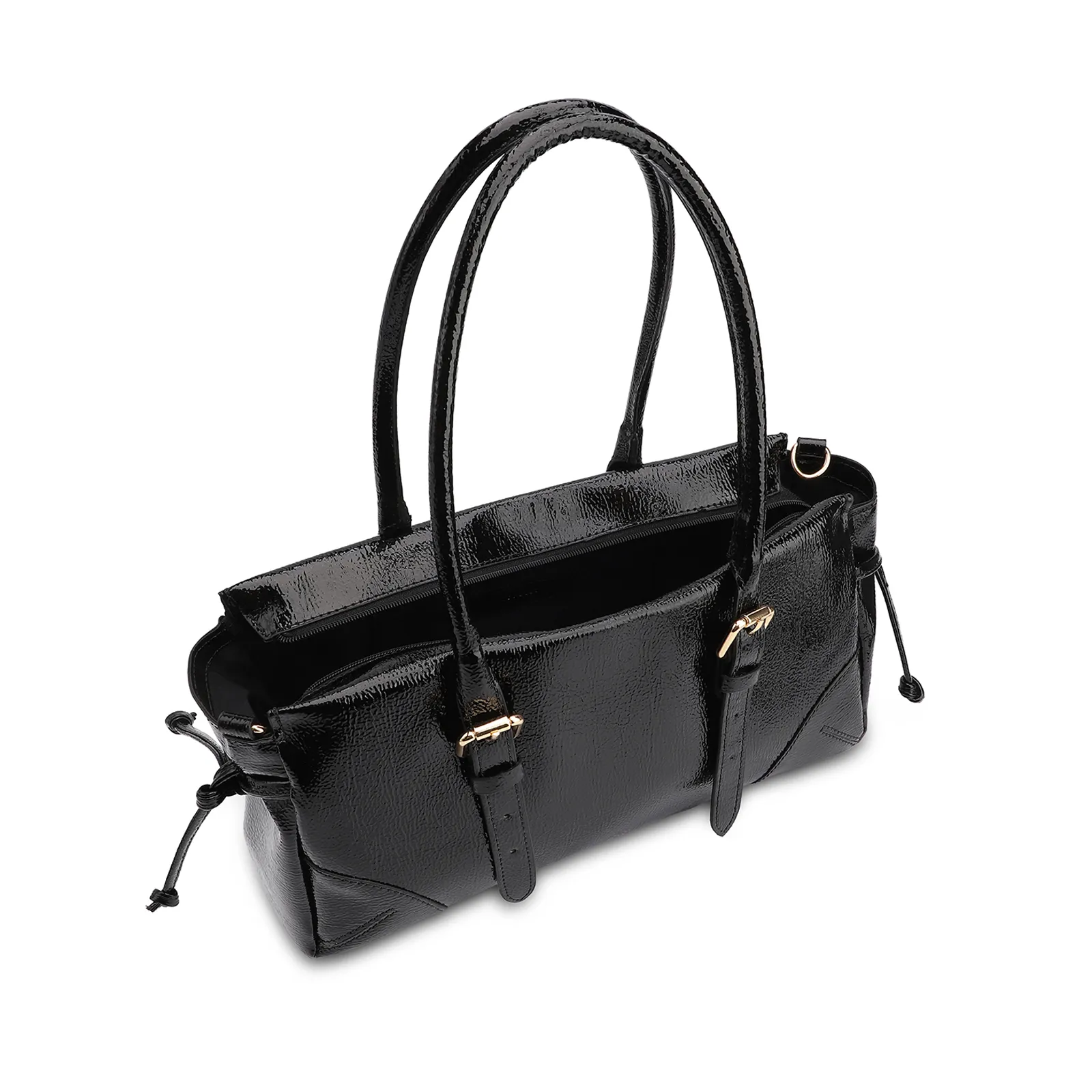 Bolsa Tote Alt Verniz Preto