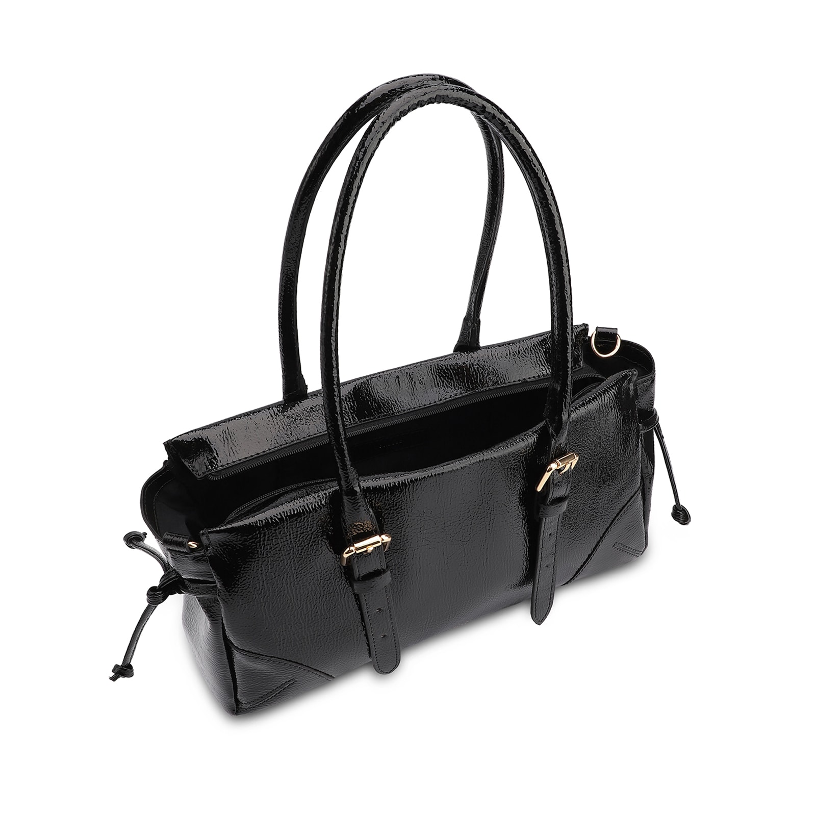 Bolsa Tote Alt Verniz Preto